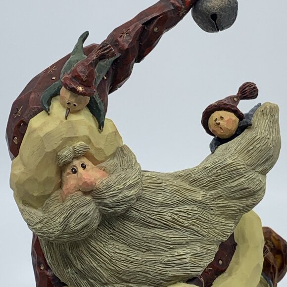 Carvers Choice Figurine In The Nick of Time Santa Skiing Boyds Collection Ltd Ed - Picture 3 of 16